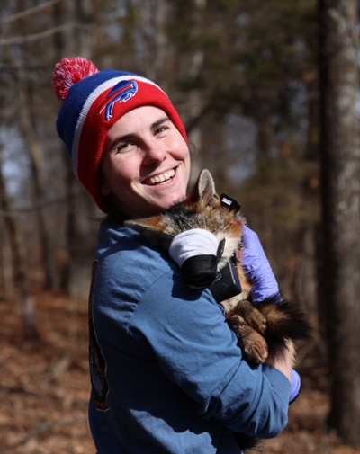 nadine holding a fox